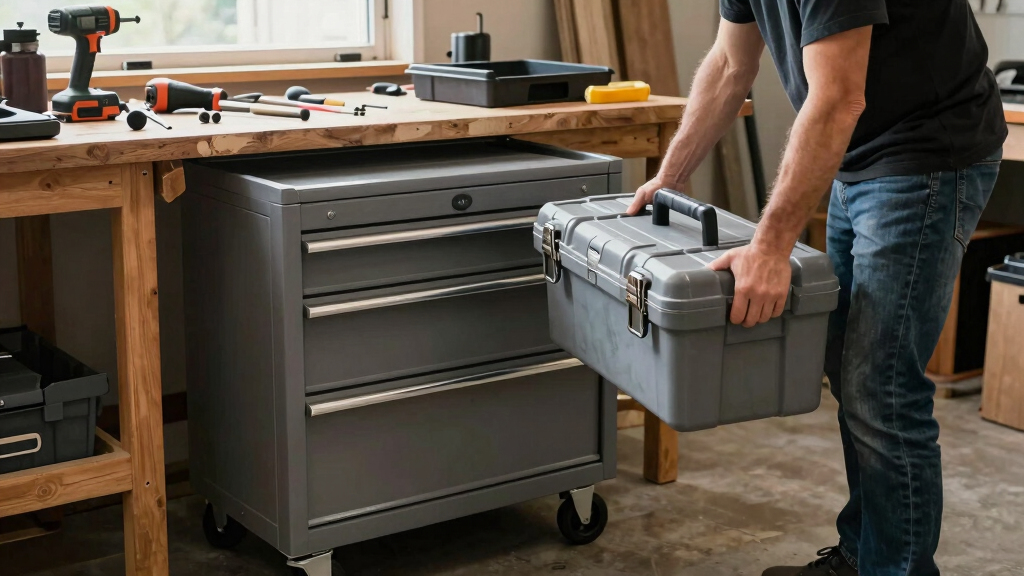 Portable Tool Box vs Rolling Cabinet