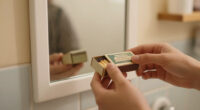 She Put Vintage Matchboxes On Her Tiny Bathroom Mirror, And It’s The Cutest Storage I’ve Seen