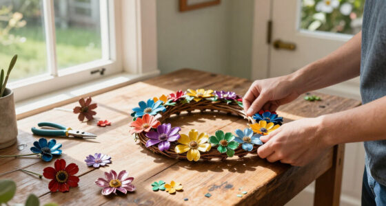 DIYer Transforms Old Tin Cans Into The Cutest Wreath