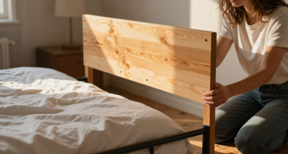 Instead Of Tossing Her Bed Frame, She Put A $40 DIY Headboard In Front